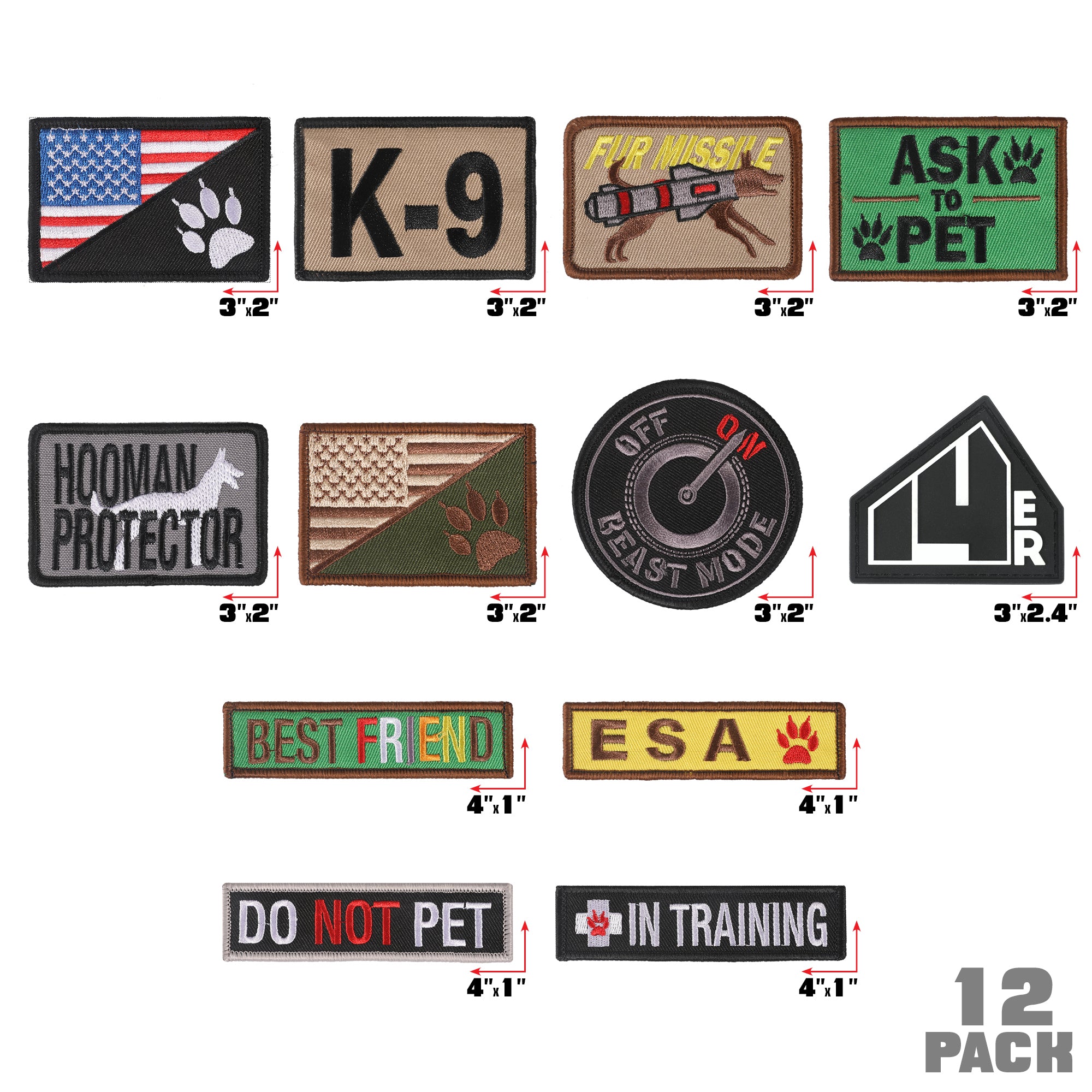 14er K9 Morale Patches (12-Pack)