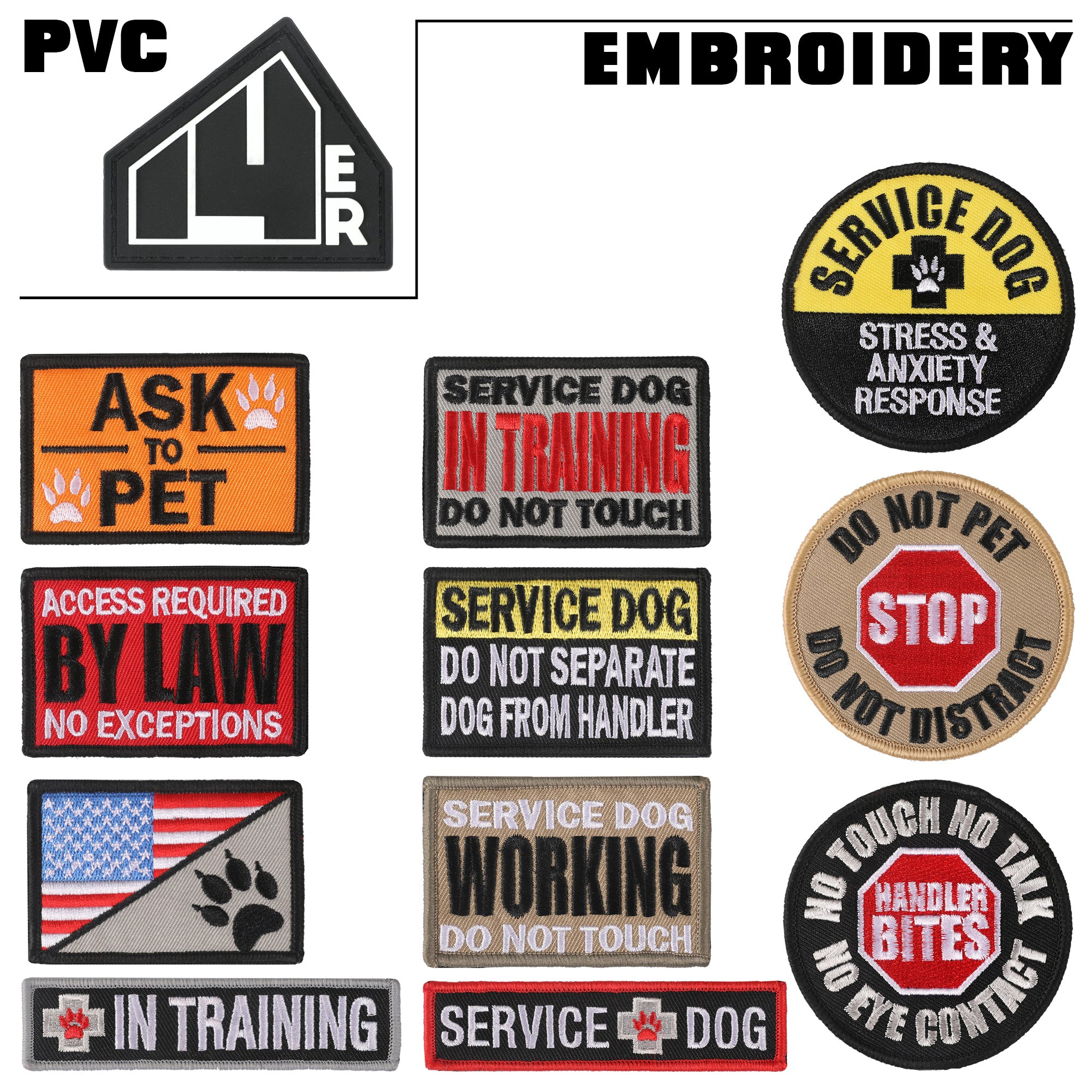 14er Service Dog Patches (12-Pack)