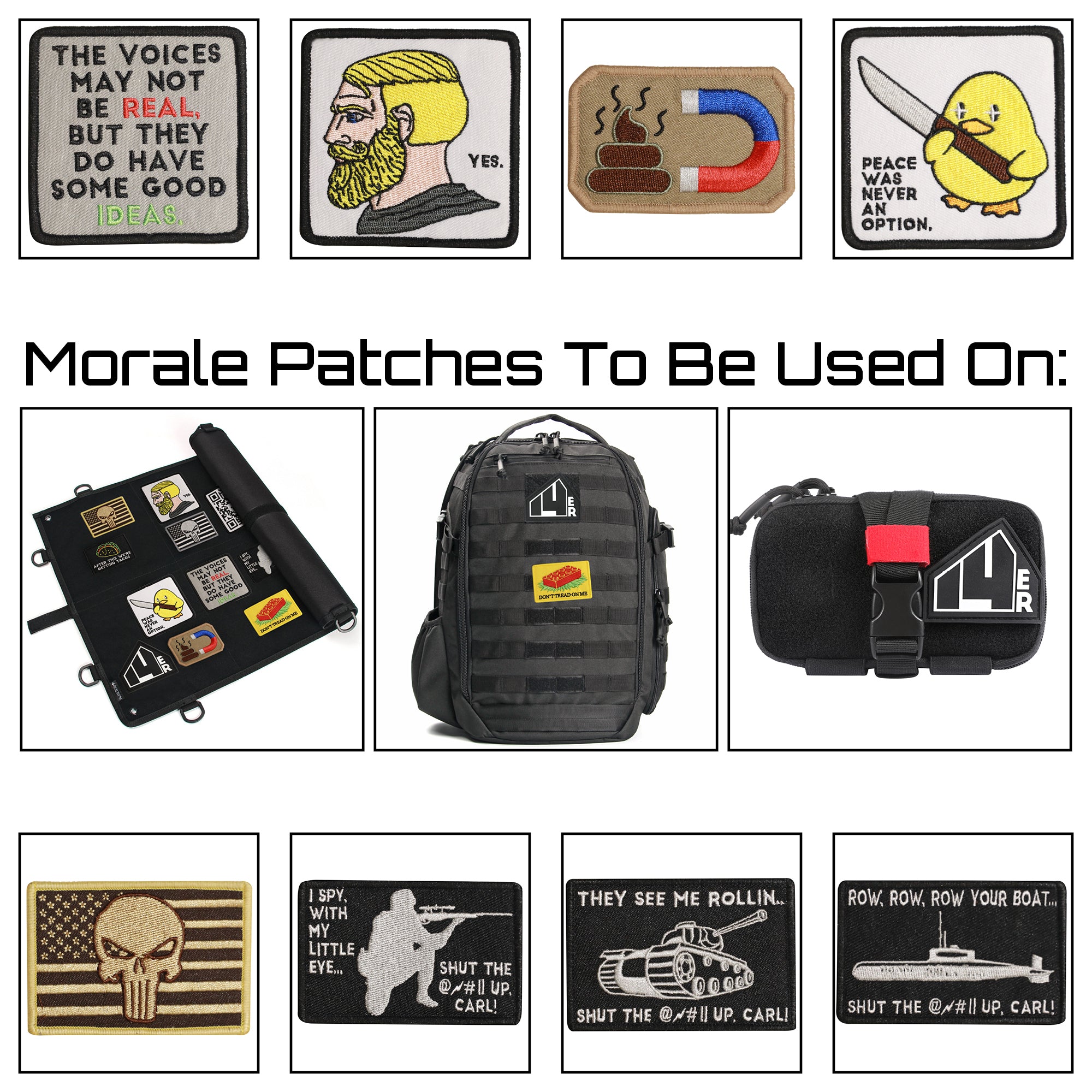 Military Morale Patches- Morale patches are patches troops wear on their  uniforms designed to be a funny inside joke, applicable only to their  specific unit or military career field. They are usually