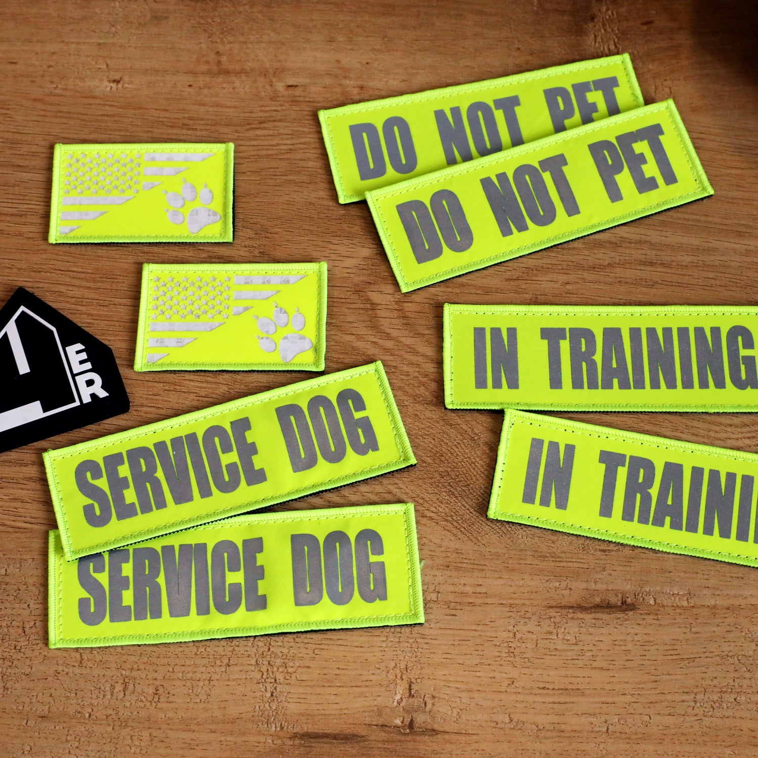 10PCS 3D Reflective Velcro Patch SERVICE DOG IN TRAINING DO NOT