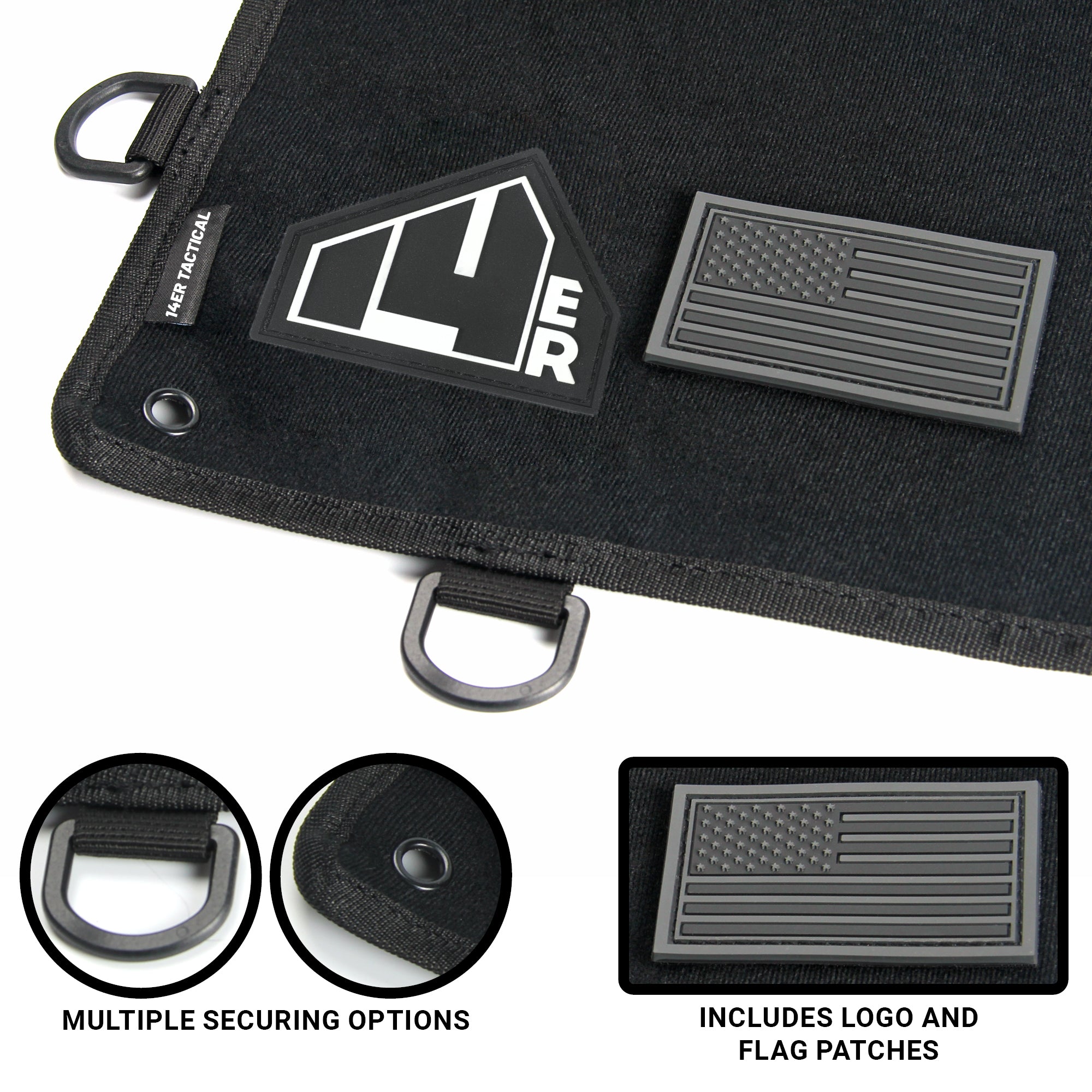 OneTigris Moral Panel - Raccoglitore Per Patch Tattiche Con 4 Pagine A Strappo - Supporto A Fogli Mobili - Nero